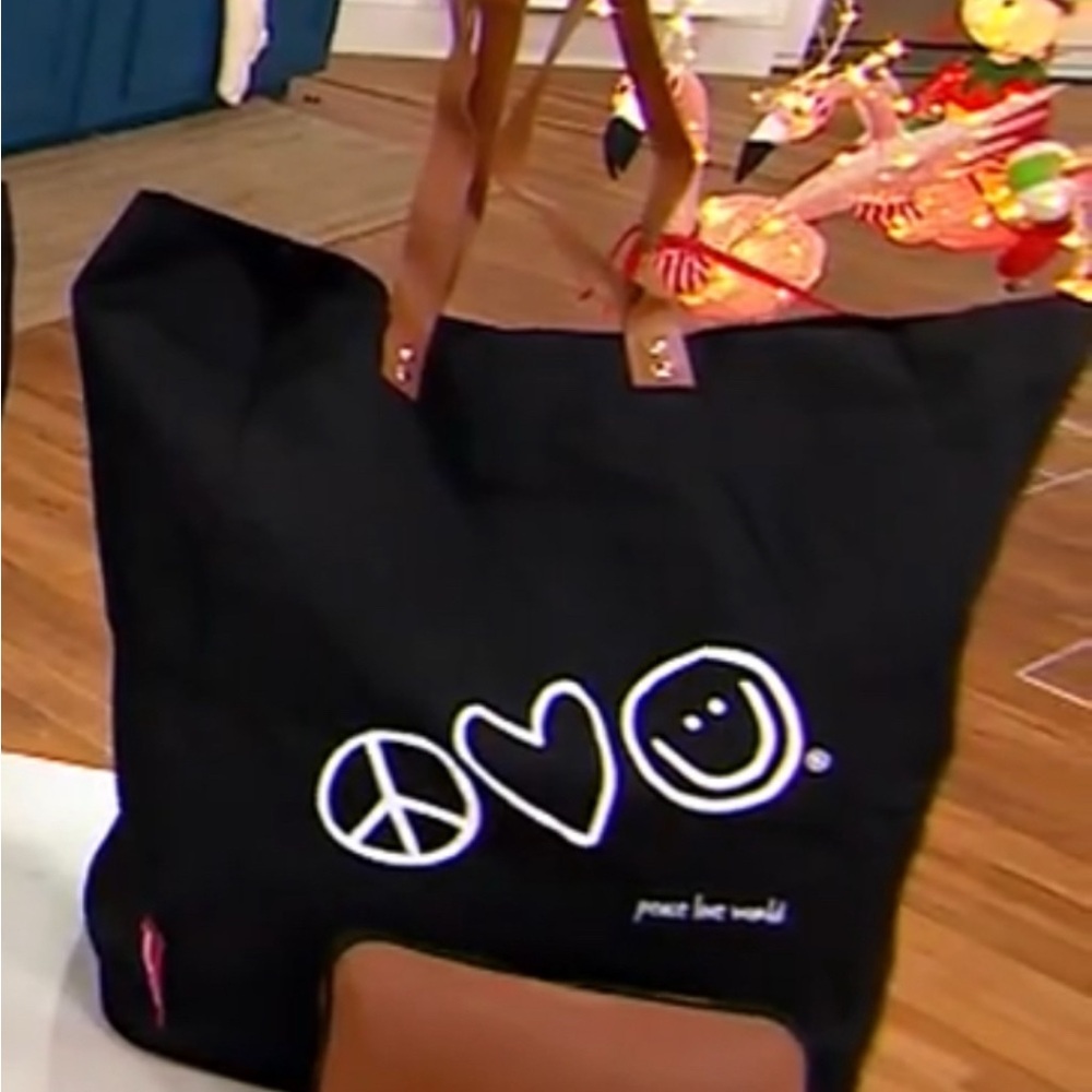 Peace love world INSPIRATIONAL FOLDING TOTE BAG “Logo”